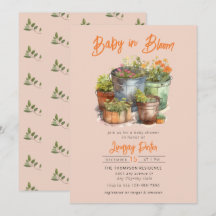 Baby in Bloom | Uitnodiging voor een Baby shower v