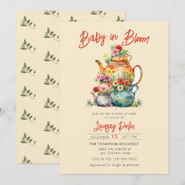 Baby in Bloom | Uitnodiging voor een Baby shower v