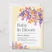 Baby in Bloom Vibrant Spring Flowers Baby shower Kaart (Voorkant)