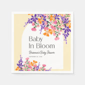 Baby in Bloom Vibrant Spring Flowers Baby shower Servet (Voorkant)