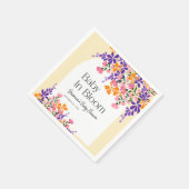 Baby in Bloom Vibrant Spring Flowers Baby shower Servet (Hoek)