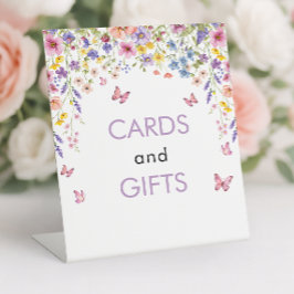Baby in Bloom Vlinder Baby Shower Kaarten & Cadeau Reclamebord Met Voetstuk