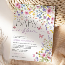 Baby in Bloom Vlindertje Baby Shower Kaart