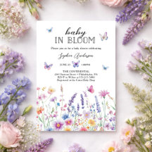 Baby In Bloom Vlindertuin Baby Shower Uitnodiging