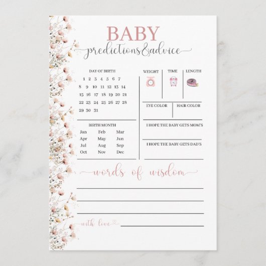 Baby in Bloom | voorspellingen en advies voor wild (Voorkant)
