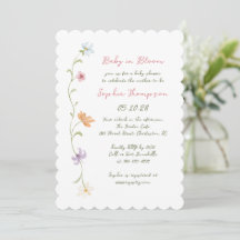 Baby in Bloom Watercolor Bloemen Baby Shower Eenvo