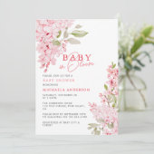 Baby In Bloom Watercolor Bloemen Baby Shower Kaart (Staand voorkant)