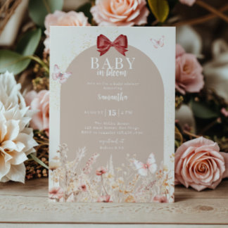 Baby In Bloom Watercolor Bloemen Baby Shower Kaart