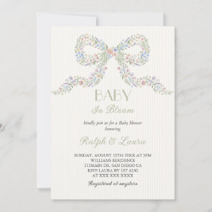 Baby In Bloom Watercolor Bloemen Boog Baby Shower Kaart