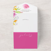 Baby in Bloom Waterverf Baby Douche Uitnodigingen (Buitenkant)