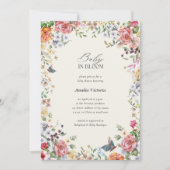 Baby in Bloom Waterverf Baby shower Kaart (Voorkant)