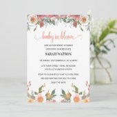 Baby in Bloom Waterverf Bloemen Meisjesdouche Kaart (Staand voorkant)