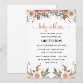 Baby in Bloom Waterverf Bloemen Meisjesdouche Kaart (Voorkant / Achterkant)