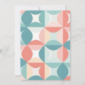 Baby in Bloom Waterverf Bloemen Tegel Blauw Douche Kaart (Achterkant)