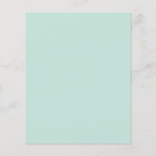 Baby in Bloom Waterverf Bloemendouche Uitnodiginge (Achterkant)