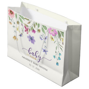Baby in Bloom Waterverf Bloemige Baby Shower Cadea Groot Cadeauzakje