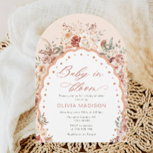Baby in Bloom Waterverf Boho Floral Baby shower