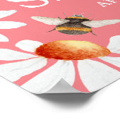 Baby in Bloom Waterverf Daisies & Bumblebee Poste Poster (Hoek)