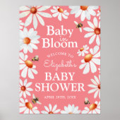 Baby in Bloom Waterverf Daisies & Bumblebee Poste Poster (Voorkant)