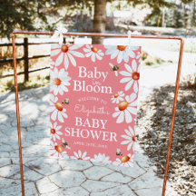 Baby in Bloom Waterverf Daisies & Bumblebee Poste