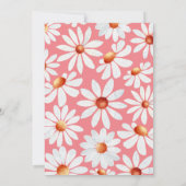 Baby in Bloom Waterverf Daisies & Butterfly roze Kaart (Achterkant)