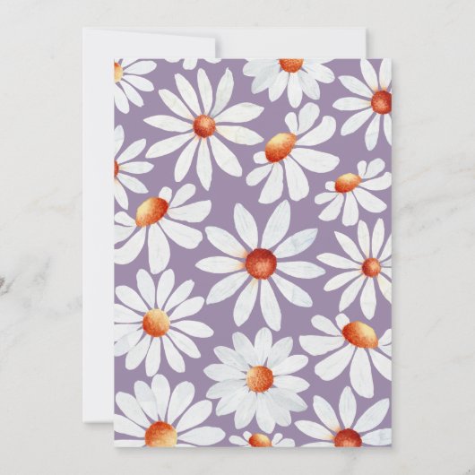 Baby in Bloom Waterverf Daisies en Butterfly Kaart (Achterkant)