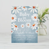 Baby in Bloom Waterverf Daisies Kaart (Staand voorkant)