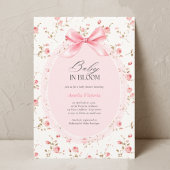 Baby in Bloom Waterverf Floral Bow Baby shower Kaart
