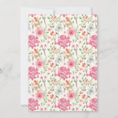 Baby in Bloom Waterverf Florals Baby shower Bedankkaart (Achterkant)