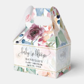 Baby in Bloom Waterverf Flowers Baby shower Bedankdoosjes (Achterkant)