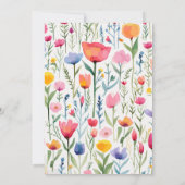 Baby in Bloom Waterverf Flowers Baby shower Kaart (Achterkant)