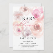 Baby in Bloom Waterverf Roos Virtual Baby shower Kaart (Voorkant)