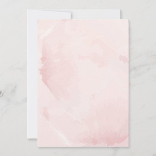 Baby in Bloom Waterverf Roos Virtual Baby shower Kaart (Achterkant)