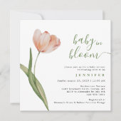 Baby in Bloom Waterverf Tulp Baby shower Kaart (Voorkant)