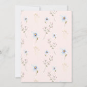 Baby in Bloom Waterverf Wildbloem Baby shower Kaart (Achterkant)