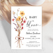 Baby in Bloom Waterverf Wildbloem Baby shower Kaart