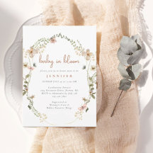 Baby in Bloom Waterverf Wildbloem Baby shower