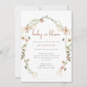 Baby in Bloom Waterverf Wildbloem Baby shower Kaart (Voorkant)