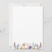 Baby in Bloom Waterverf Wildflower Baby shower Kaart (Achterkant)