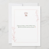 Baby in Bloom Waterverf Wildflower Bloemendouche Kaart (Achterkant)