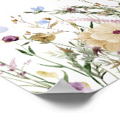 Baby in Bloom Waterverf Wildflower Welkom Poster (Hoek)