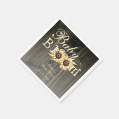 Baby in Bloom Waterverf Zonnebloem Baby shower Servet (Hoek)