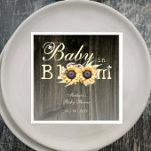 Baby in Bloom Waterverf Zonnebloem Baby shower Servet