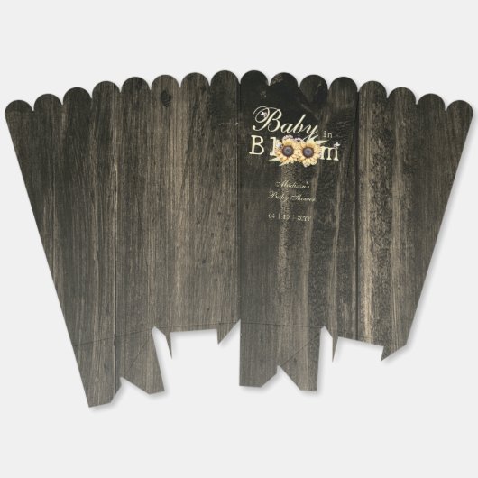 Baby in Bloom Waterverf Zonnebloemen Baby shower Bedankdoosjes (Ongevouwen)