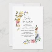 Baby in Bloom Weide Wilde Bloemen Douche Kaart (Voorkant)