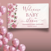 Baby in Bloom Welkom Meisje Roze Bloemen Douche Spandoek