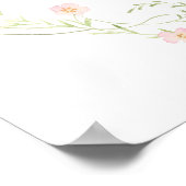 Baby In Bloom Welkomstposter Bord Poster (Hoek)