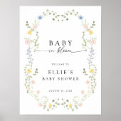 Baby In Bloom Welkomstposter Bord Poster (Voorkant)