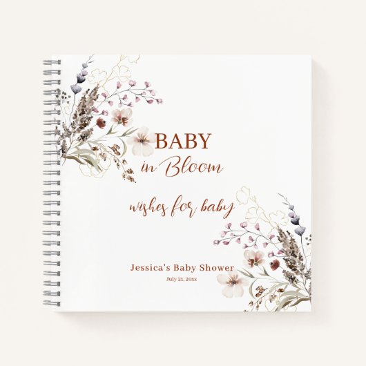 Baby in Bloom Wensen voor Baby Spiral Notitieboek (Voorkant)