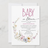 Baby in Bloom Whimsical Floral Arch Baby shower Kaart (Voorkant)
